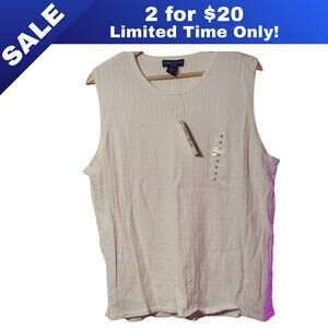 [Sale: 2 for $20!] NWT Karen Scott White Cable Knit Sweater Vest Plus 1X 0098